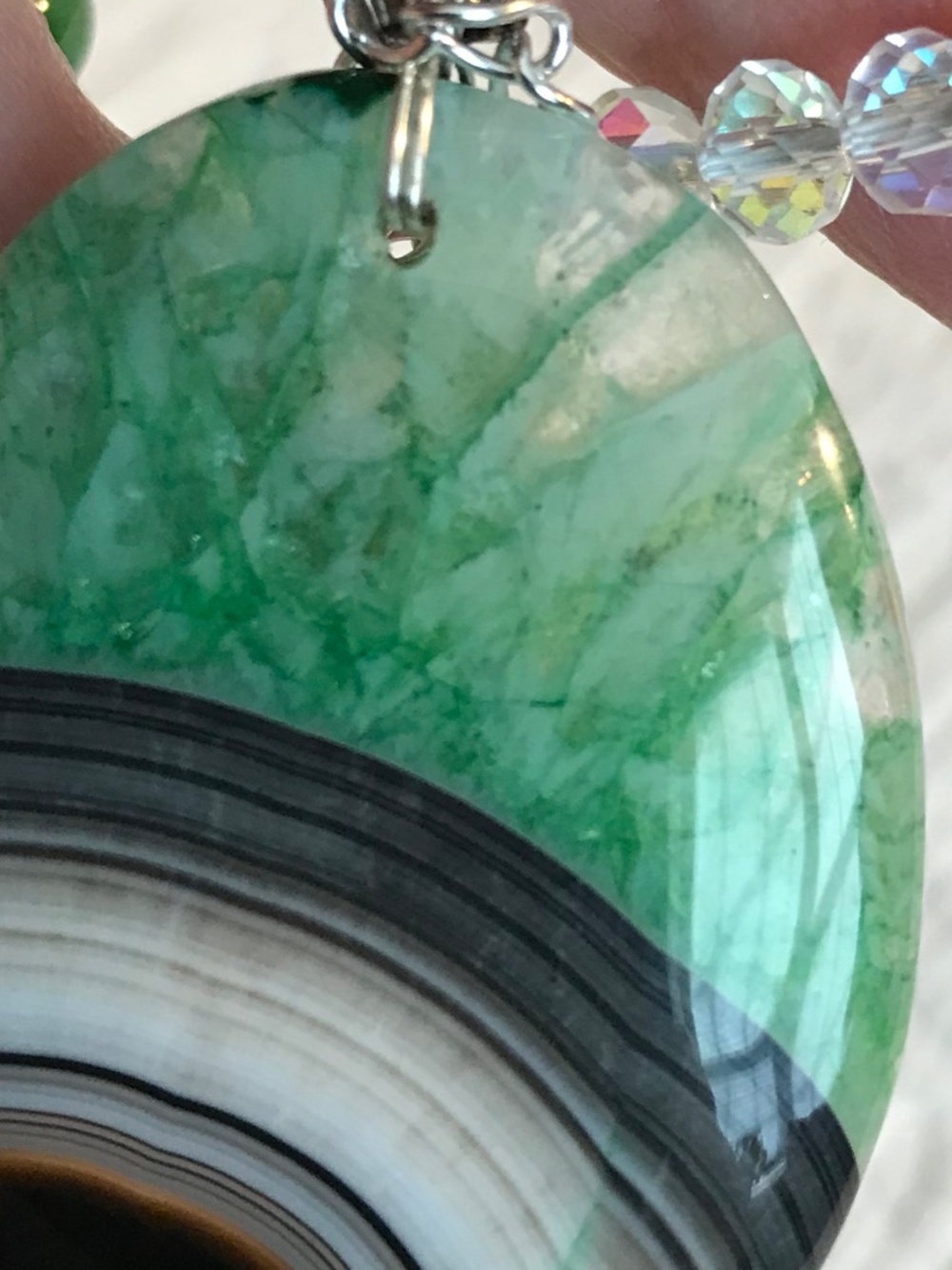 “Emerald Eclipse”: Artisan necklace - Picture 16 of 16